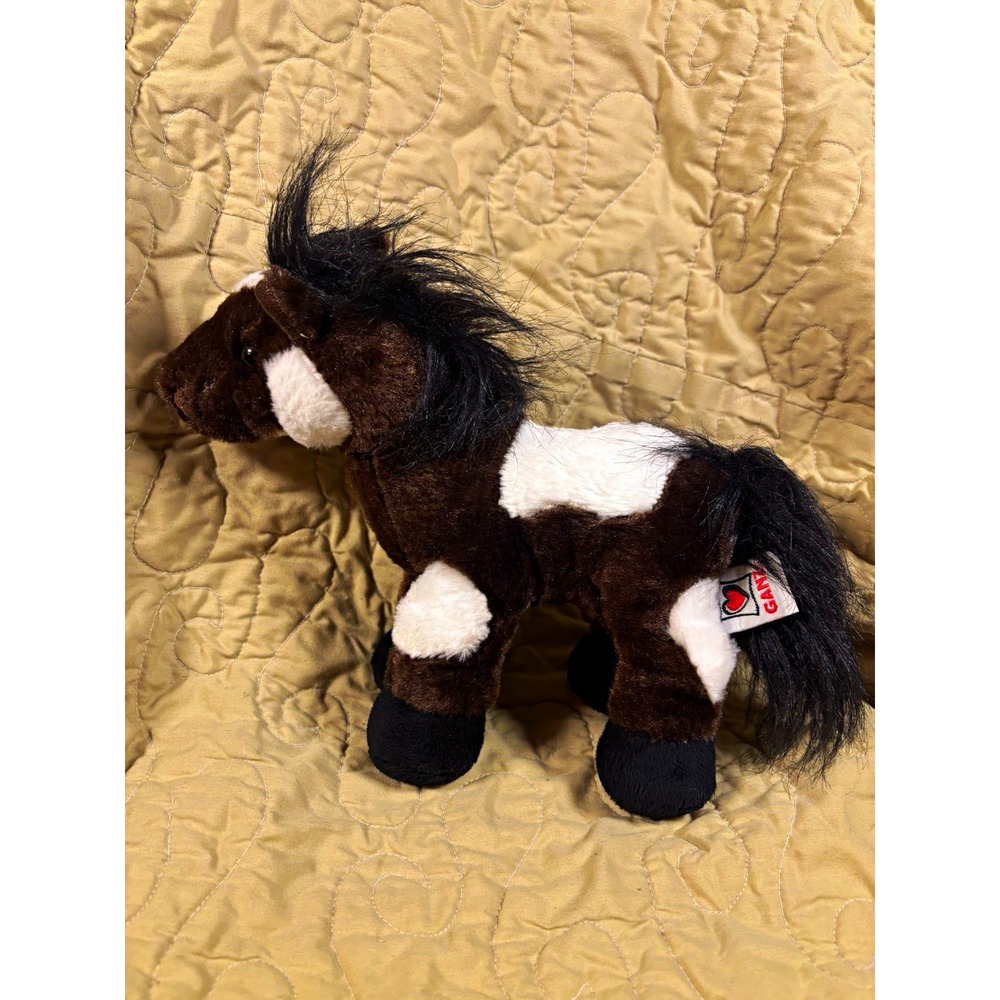 GANZ Webkinz Pinto Horse Plush Stuffed Animal no code